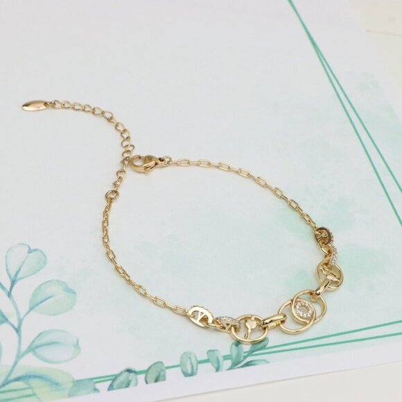 Elegant Rose Gold Bracelet with Heart and CZ Accents for Women, XPBL0628 - Picture 7 of 12